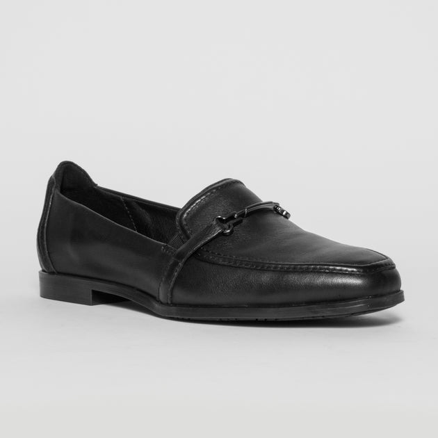 Hush Puppies Zippo Black Leather Shoe Womens Big NZ Size 10 11 12 13