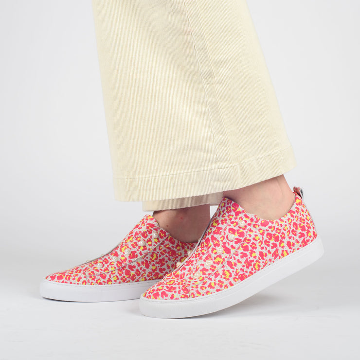 Minx Pearla Raspberry Splash Model Shot side. Size 43 womens shoes