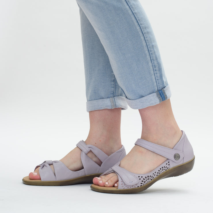 Pure Comfort Aroma Lilac Sandal Model Shot. Size 44 womens shoes