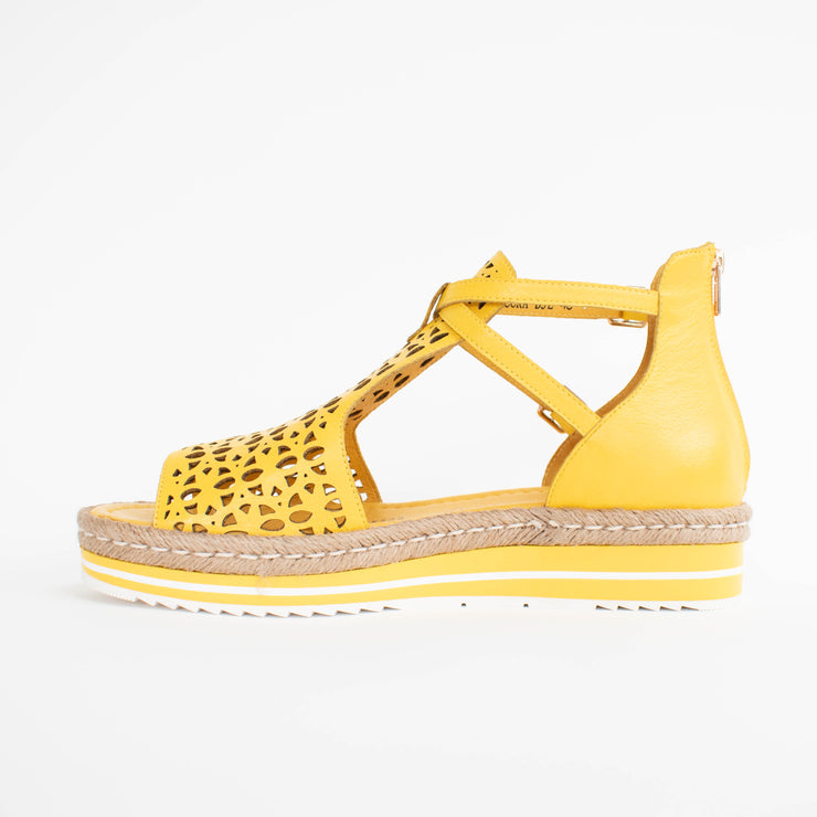 Django and Juliette Accra Yellow Sandals inside. Size 45 womens shoes