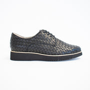 Gelato Addiction Black Weave Shoes side. Size 42 womens shoes