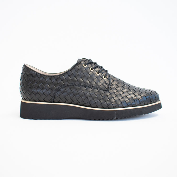 Gelato Addiction Black Weave Shoes side. Size 42 womens shoes