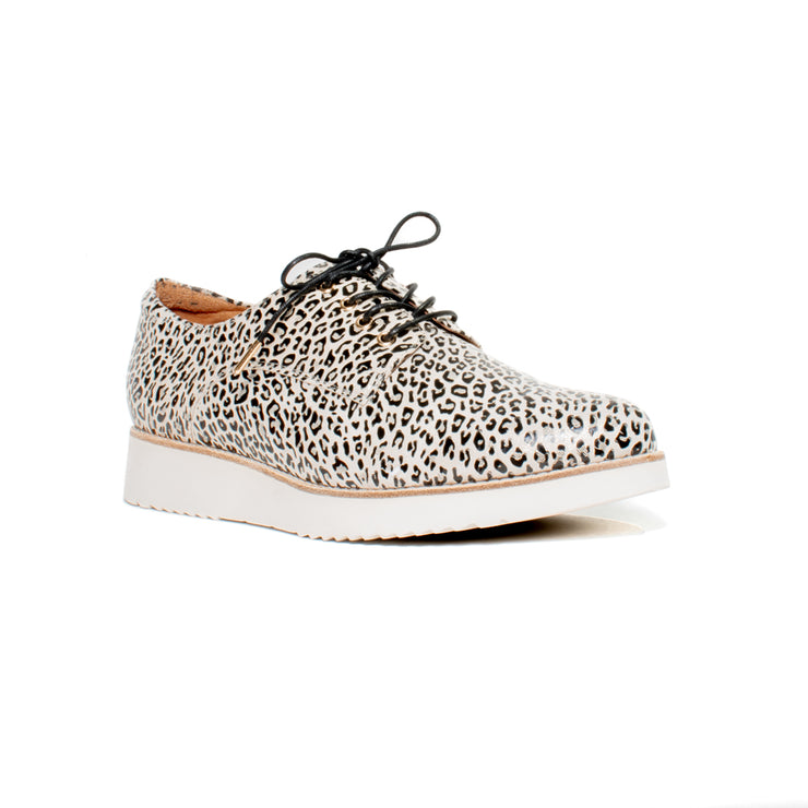 Gelato Addiction Cream Leopard Print Shoe black lace. Size 46 womens shoes
