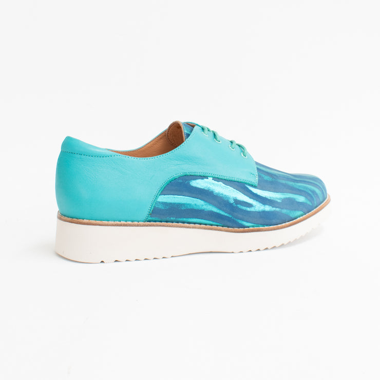 Bresley Addiction Turquoise Stripe Shoes back. Size 44 womens shoes