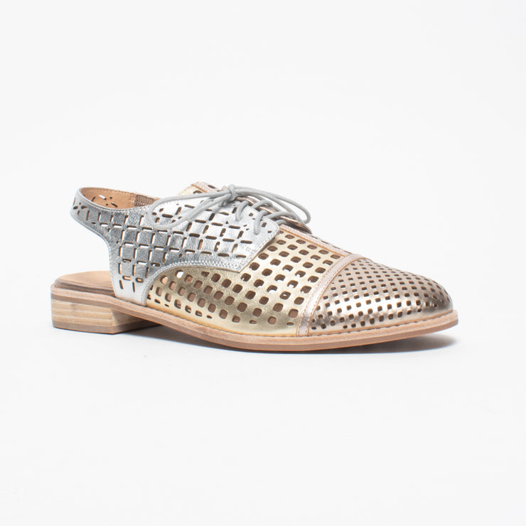 DJ Addy Metallic Shoe front. Size 43 womens shoes