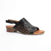 Cabello Alaca Black Sandal front. Size 43 womens shoes