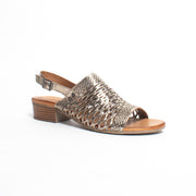 Cabello Alaca Pewter Sandal front. Size 43 womens shoes