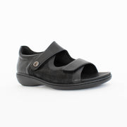 Klouds Alexa Black Stretch Sandals front. Size 43 womens shoes