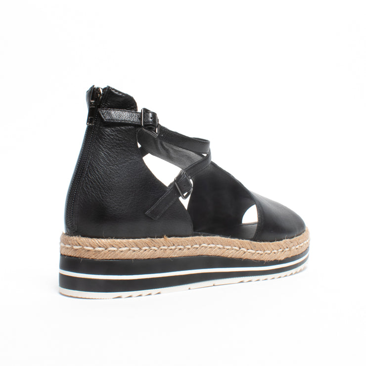 Django and Juliette Alexys Black Sandal back. Size 44 womens shoes