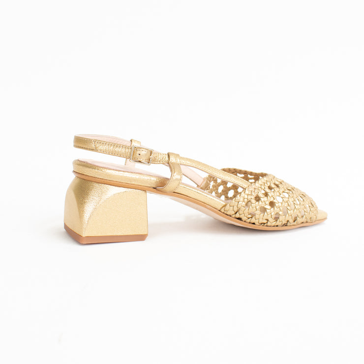 Dansi Alicante Soft Gold Sandals back. Size 44 womens shoes