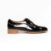 Bresley Alpopo Black Patent Shoe side. Size 42 womens shoes