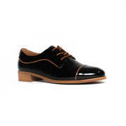 Bresley Alpopo Black Patent Shoe front. Size 43 womens shoes