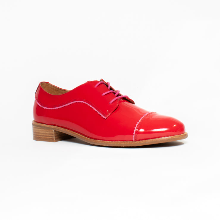 Bresley Alpopo Coral Patent Shoes front. Size 43 womens shoes