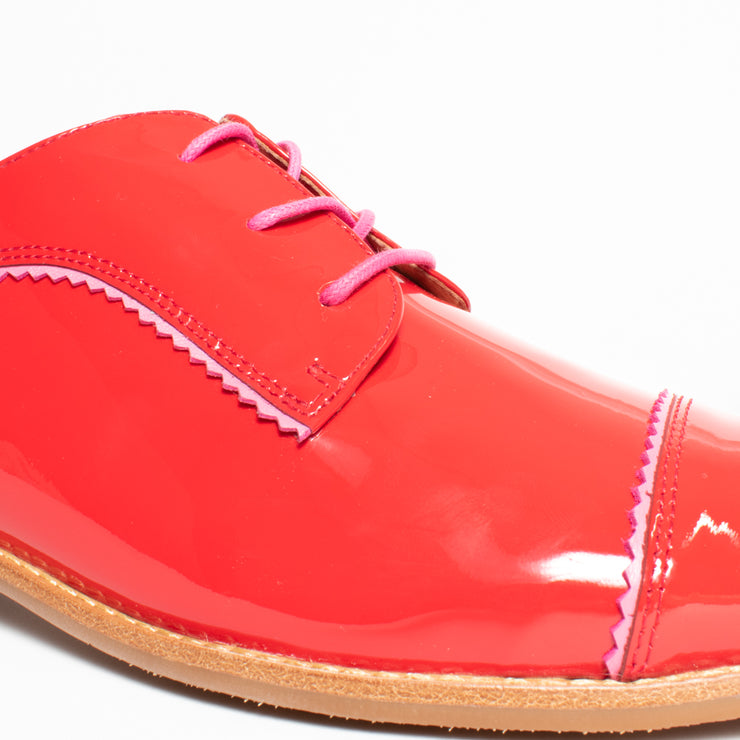 Bresley Alpopo Coral Patent Shoes detail. Size 42 womens shoes