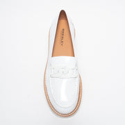 Bresley Alton S White Patent Loafer top. Size 42 womens shoes