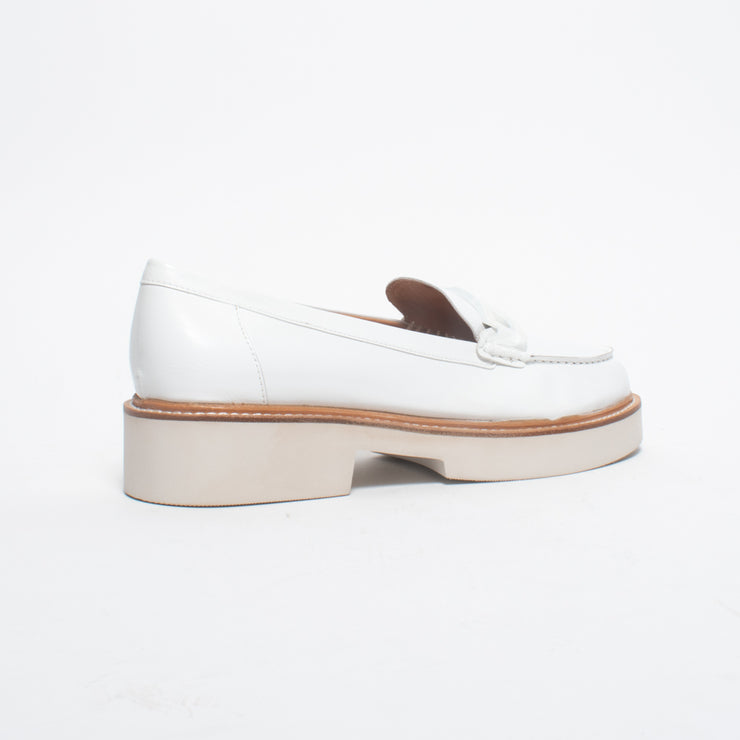 Bresley Alton S White Patent Loafer back. Size 44 womens shoes