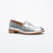 Bresley Angie Silver Loafer front. Size 43 womens shoes