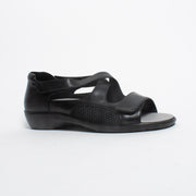 Pure Comfort Arabel Black Sandal front. Size 43 womens shoes
