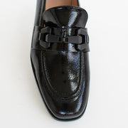 Dansi Aragon Black Patent Loafers toe. Size 42 womens shoes