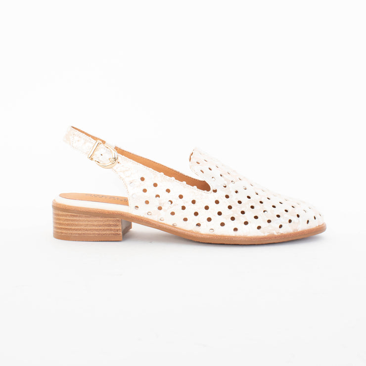 Bresley Asp Gold Cream Snake Shoes side. Size 42 womens shoes