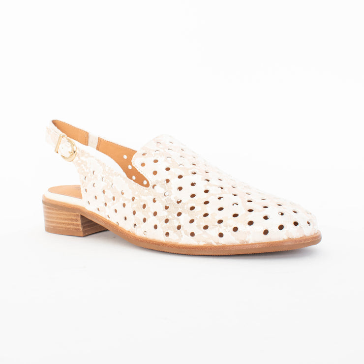 Bresley Asp Gold Cream Snake Shoes front. Size 43 womens shoes