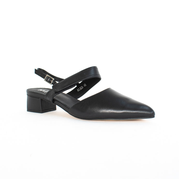 Minx Astrid Black Shoe Black front. Size 43 womens shoes
