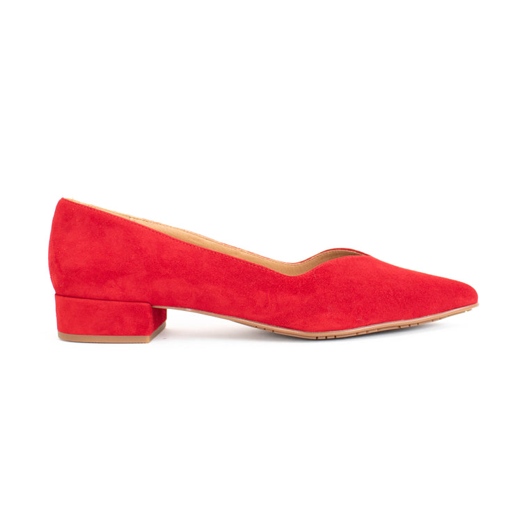 Hush Puppies Ava Red Suede Shoes side. Size 10 womens shoes
