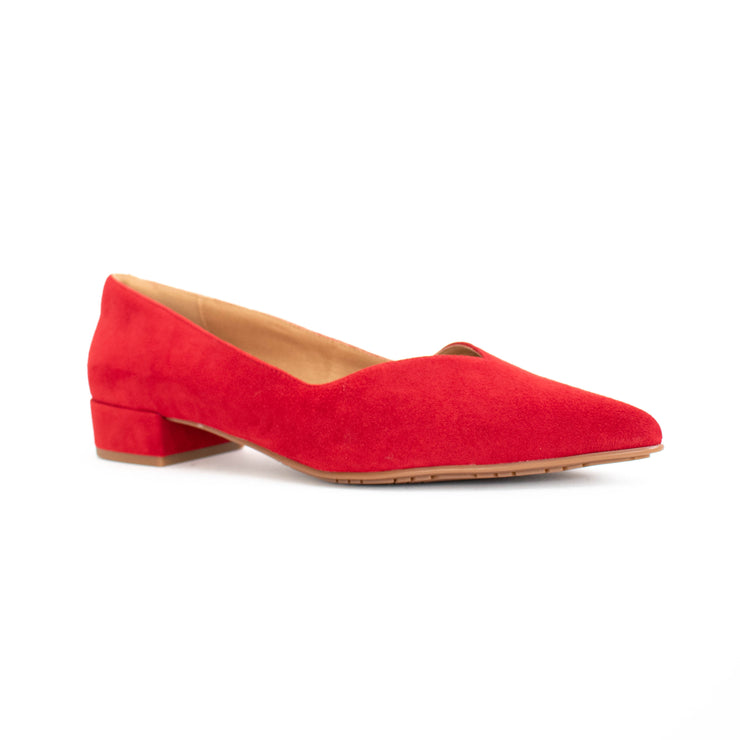 Hush Puppies Ava Red Suede Shoes front. Size 11 womens shoes
