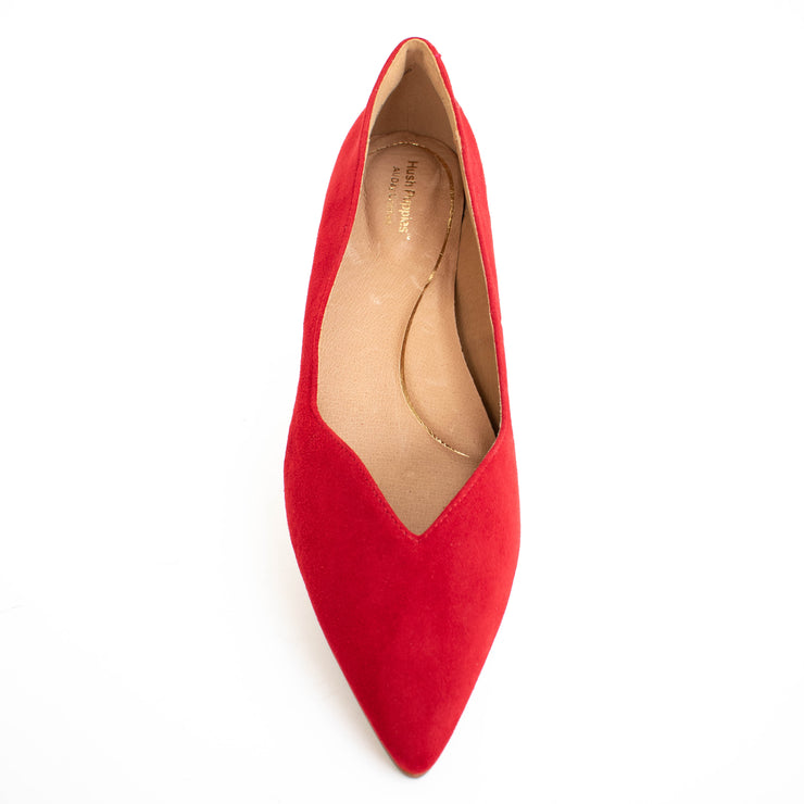 Hush Puppies Ava Red Suede Shoes top. Size 10 womens shoes