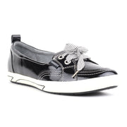 Frankie4 Sophie Black Patent Model Shot front. Size 12 womens shoes