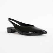 Hush Puppies Azula Black Patent Shoes front. Size 11 womens shoes