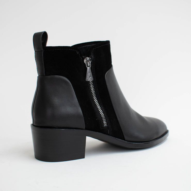 Hush Puppies Aires Black Ankle Boot back. Size 12 womens shoes