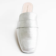 Tamara London Bastian Silver Milled Mules top. Size 42 womens shoes