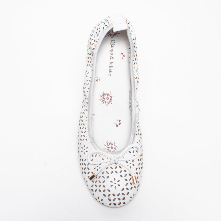 Django and Juliette Beja White Ballet Flat top. Size 42 womens shoes