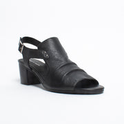 Django and Juliette Ballarat Black Sandal front. Size 43 womens shoes