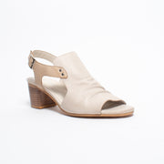 Django and Juliette Ballarat Vanilla Camel Sandal front. Size 43 womens shoes