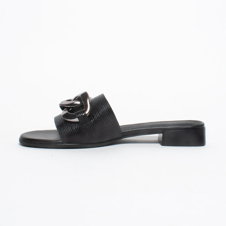 Tamara London Benny Black Reptile Sandal inside. Size 45 womens shoes