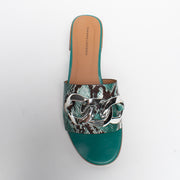 Tamara London Benny Jade Snake Print Sandal top. Size 42 womens shoes