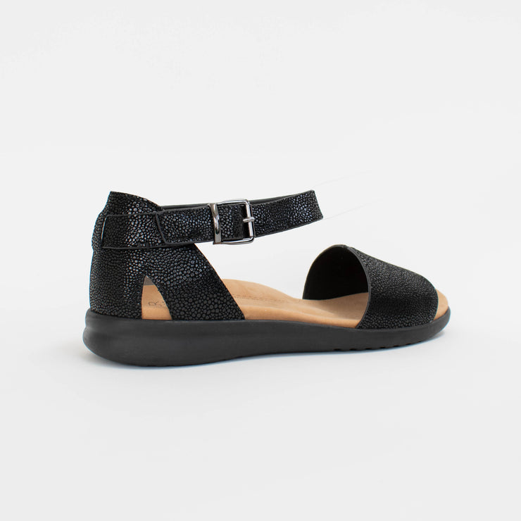 Ziera Bardot XW Smudge Metal Sandals back. Sze 44 womens shoes
