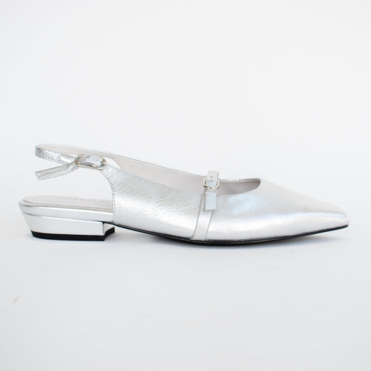 Tamara London Bias Silver Shoe side. Size 42 womens shoes
