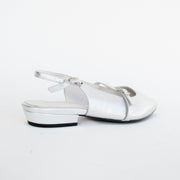 Tamara London Bias Silver Shoe back. Size 44 womens shoes