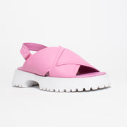 Minx Bobby Candy Pink Sandal front. Size 44 womens shoes