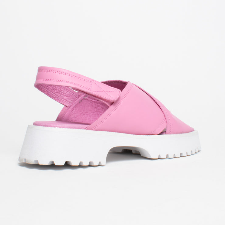 Minx Bobby Candy Pink Sandal back. Size 45 womens shoes