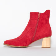 Tamara London Boho Red Suede Ankle Boot inside. Size 45 womens shoes