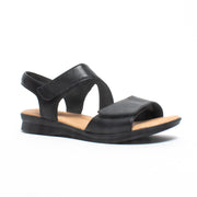 Hush Puppies Nessa Black Sandal front. Size 11 womens shoes