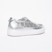 Gelato Boss Soft Silver Pearl Sneaker back. Size 44 womens shoes