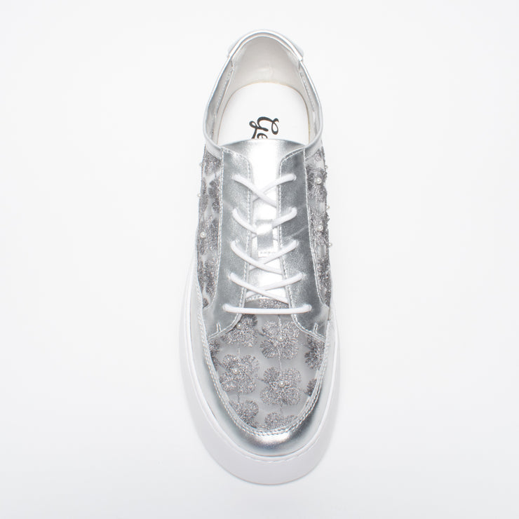 Gelato Boss Soft Silver Pearl Sneaker top. Size 46 womens shoes