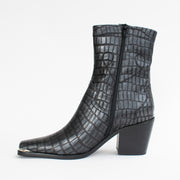Tamara London Brill Steel Croc Print Ankle Boot inside. Size 45 womens shoes
