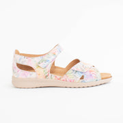 Ziera Bronn XW Nude Floral Sandals side. Size 42 womens shoes