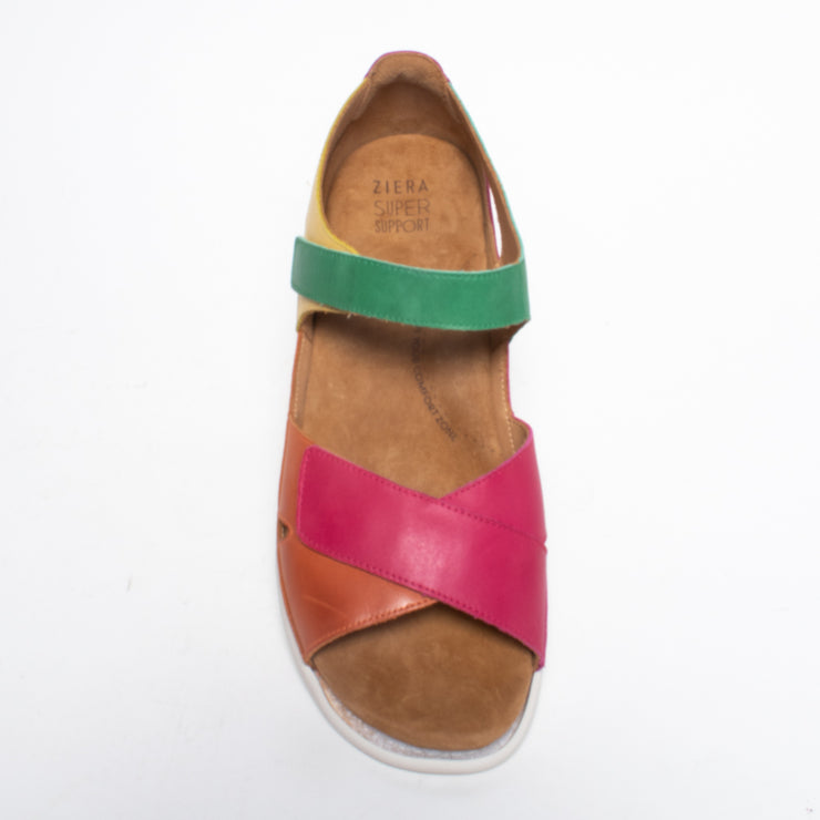 Ziera Bronn Bright Multi Sandal top. Size 42 womens shoes